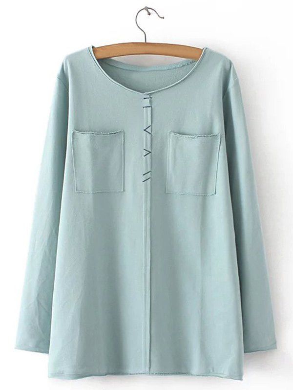

Trimming Double Pockets T-Shirt, Light green