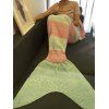 Super Soft Sacs de couchage Yarn tricotée Big Stripe Mermaid Tail Blanket - multicolore 
