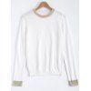 Couleur Patchwork Stretchy Sweater - Blanc ONE SIZE