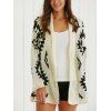 Motif géométrique Roman Batwing Pull à manches - Blanc et Noir ONE SIZE