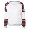 Oversize imprimé tribal Spliced ​​Sweatshirt - Blanc 2XL