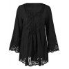 black lace peasant top