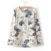 Pocket Floral Print Buttoned Shirt - LIGHT KHAKI 3XL