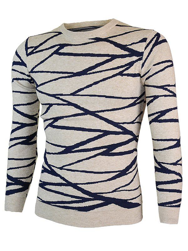 

Round Neck Irregular Linellae Long Sleeve Sweater, Khaki