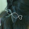 Bowknot alliage Coeur Accessoire cheveux - Argent 