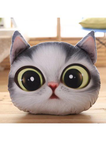 3D Oreiller Amovible Gros Yeux Chouette Courte Bande Dessinée en Peluche