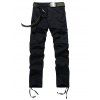 Plus Size Pocket design Drawstring Zipper Fly Pantalon cargo - Noir 29