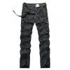 Plus Size Pocket design Camouflage Zipper Fly Pantalon cargo - Noir 29