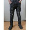 Poches Multiples Conception Jeans en Détresse - Noir 42