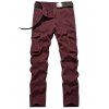 Pantalon en plus Taille Bouton Flap Pocket design Zipper Fly Cargo - Rouge vineux 29