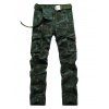 Pantalon en plus Taille Bouton Flap design Pocket Camouflage Zipper Fly Cargo - Turquoise 29
