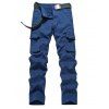 Plus Size Flap Pocket design Zipper Fly Pantalon cargo - Cadetblue 34