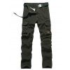 Plus Size Flap Pocket design Applique Zipper Fly Pantalon cargo - Vert Armée 29