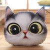 3D Oreiller Amovible Gros Yeux Chouette Courte Bande Dessinée en Peluche - Gris 