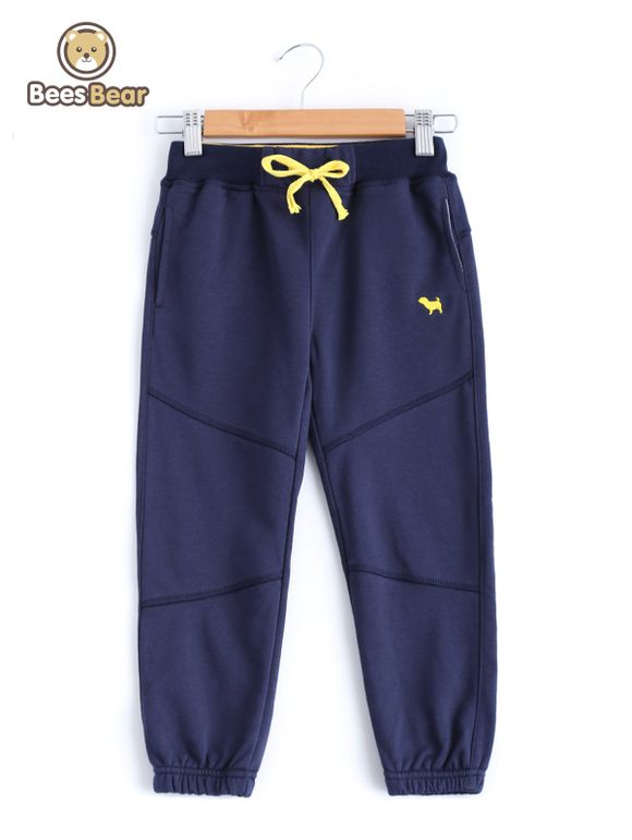 Boy 's taille coulissée Pocket design Sweatpants - Bleu Violet CHILD-4