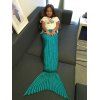 Warmth Crochet style Knitting Mermaid Tail Blanket Pour Kid - Vert 