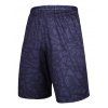 Motif de glace concassée taille élastique Basketball Shorts - Violet Foncé XL