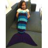 Crochet Knitting Hollow Out Kid  's Mermaid Tail Blanket - multicolore 