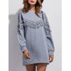 Tassel Long Sleeve Sweatshirt Dress - GRAY XL