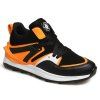 Splicing Color Block Tie Up Suede Shoes Athletic - Orange 41