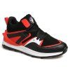 Splicing Color Block Tie Up Suede Shoes Athletic - Rouge 40