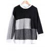 Rue snap style Color Block Sweater - Noir ONE SIZE