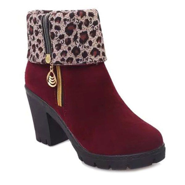 fashion zipper platform boots