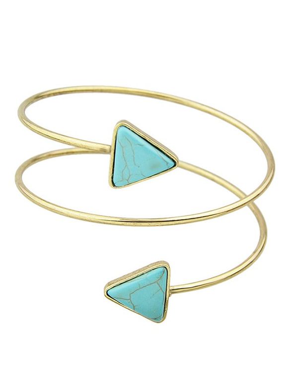 Chain Faux Turquoise Triangle Arm - d'or 