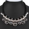 Automne collocation strass Inlay Collier Mesh - Noir 