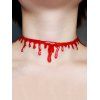 Halloween Blood Choker Necklace - RED 