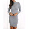 Sleeve Mini robe longue moulante - Gris M