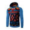 Geometric Sweatshirt à capuche Cartoon - Bleu 2XL