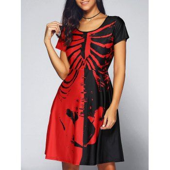 skeleton shirt dress