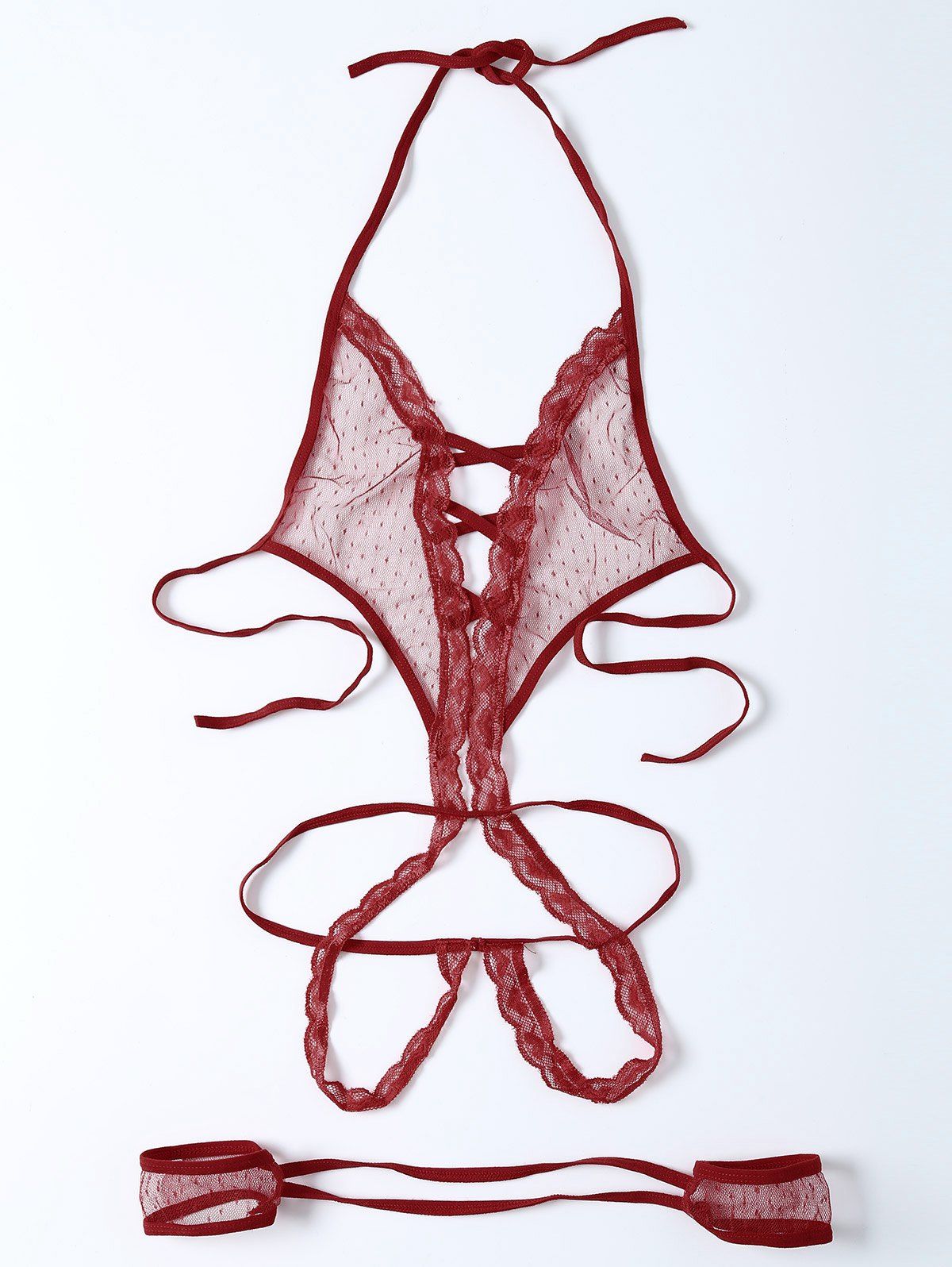 lace halter teddy