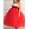 Vêtements de Noël pour enfants bretelles Maxi robe de bal Robe - Rouge 100