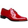 Chaussures Formelles Branchées en Cuir Verni Lacet Design Pour Homme - Rouge 42