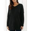 Ample à manches longues T-shirt - Noir L