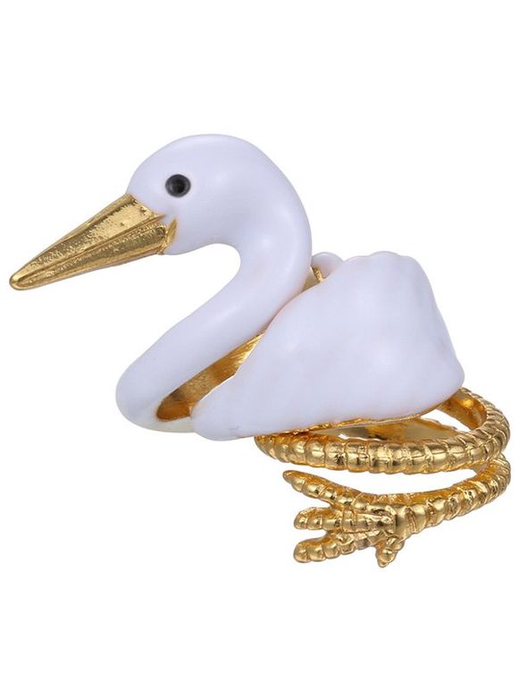 Alloy Swan Jewelry Set Rings - WHITE ONE-SIZE