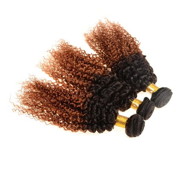 Double Deep Color Curly 3Pcs / Lot 6A Vierges brésiliennes Tissages cheveux - multicolore 12INCH*12INCH*12INCH