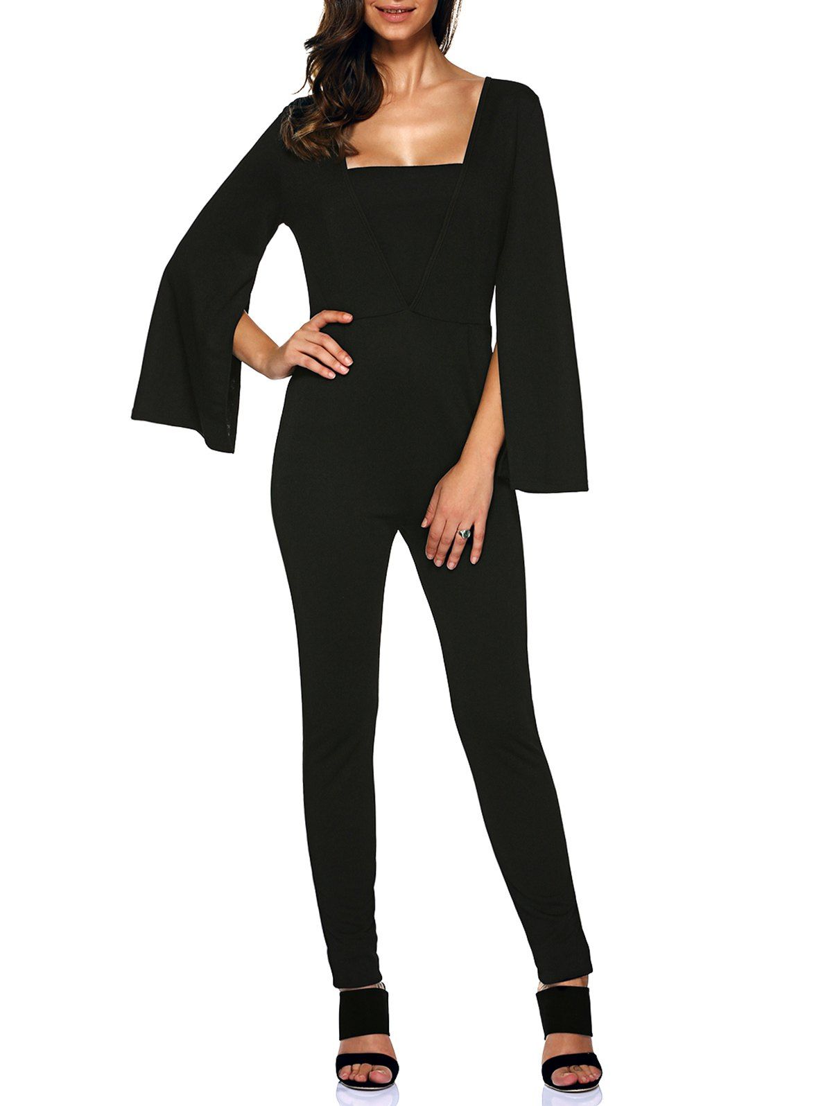 slimming black jumpsuit