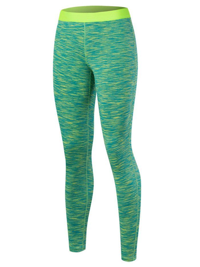 

Printed High Waisted Yoga Leggings, Green