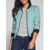 Veste Bloc de Couleur avec Poches - Vert Menthe XL