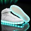 Lights Up Led Luminous Tie Up Chaussures décontractées - Blanc 43
