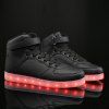 Lights Up Led Luminous Tie Up Chaussures décontractées - Noir 40