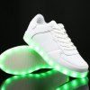 Led Luminous PU Leather Lights Up Casual Shoes - Blanc 40