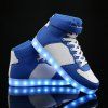 Led Luminous Color Block Lights Up Casual Shoes - Bleu et Blanc 43
