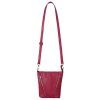 Textured PU Leather Multi Zips Crossbody Bag - WINE RED 