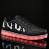 Led Luminous Color Block Lights Up Casual Shoes - Noir 44