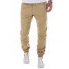 Pantalon de Jogger Design Taille Basse à Pattes Étroites Braguette à Glissière - Kaki L