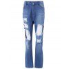 Affligé de poche design Jeans - Bleu Toile de Jean S
